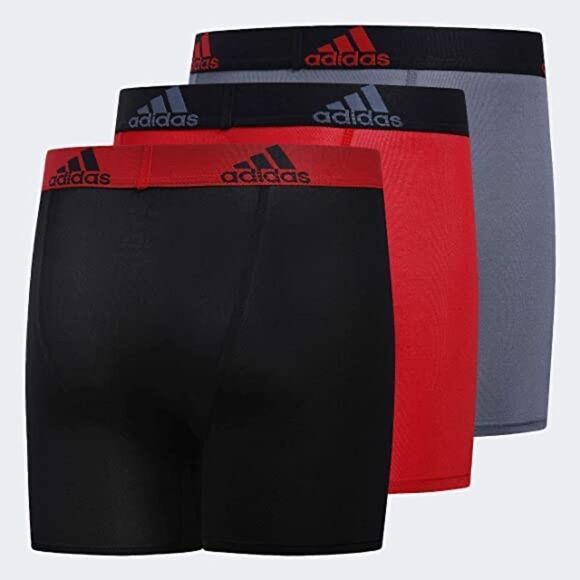 Adidas Kids-Boy's Performance Boxer Briefs Underwear (3-Pack) Size Medium - Picture 1 of 7